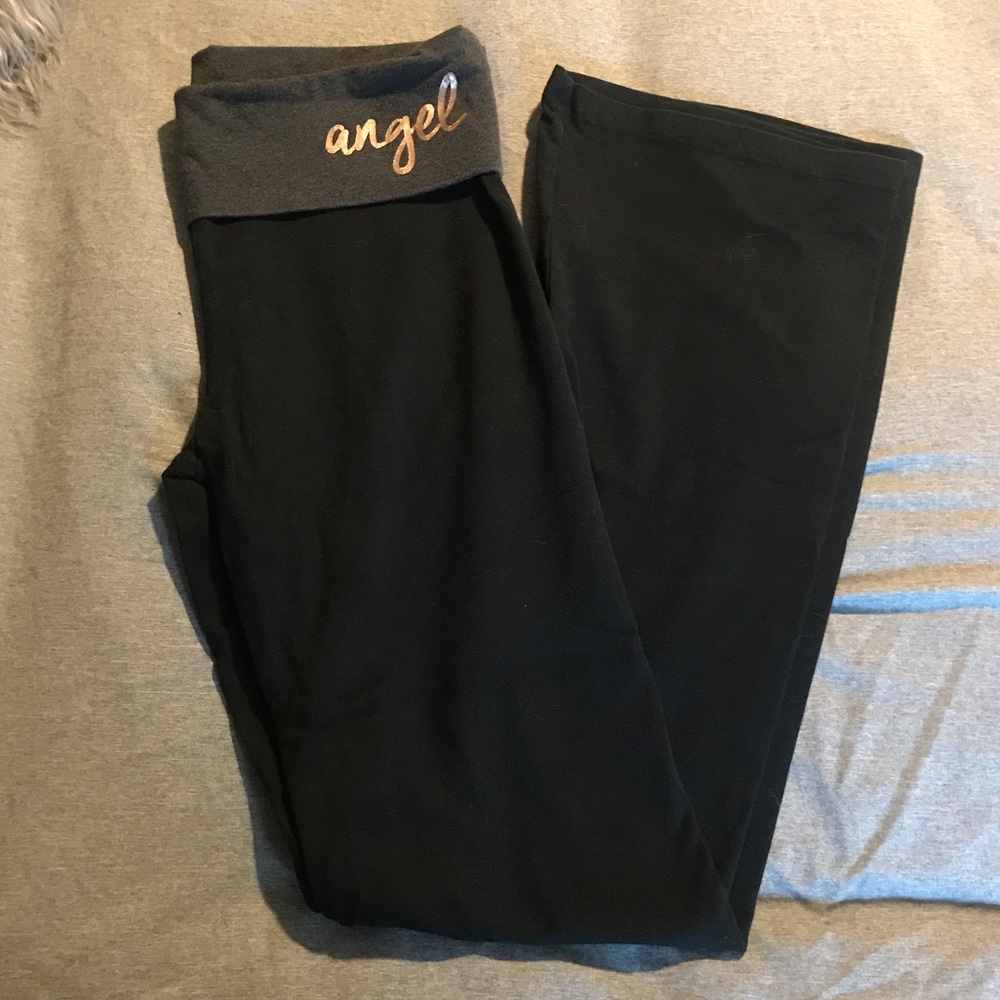 VS yoga pants with folded waistband
